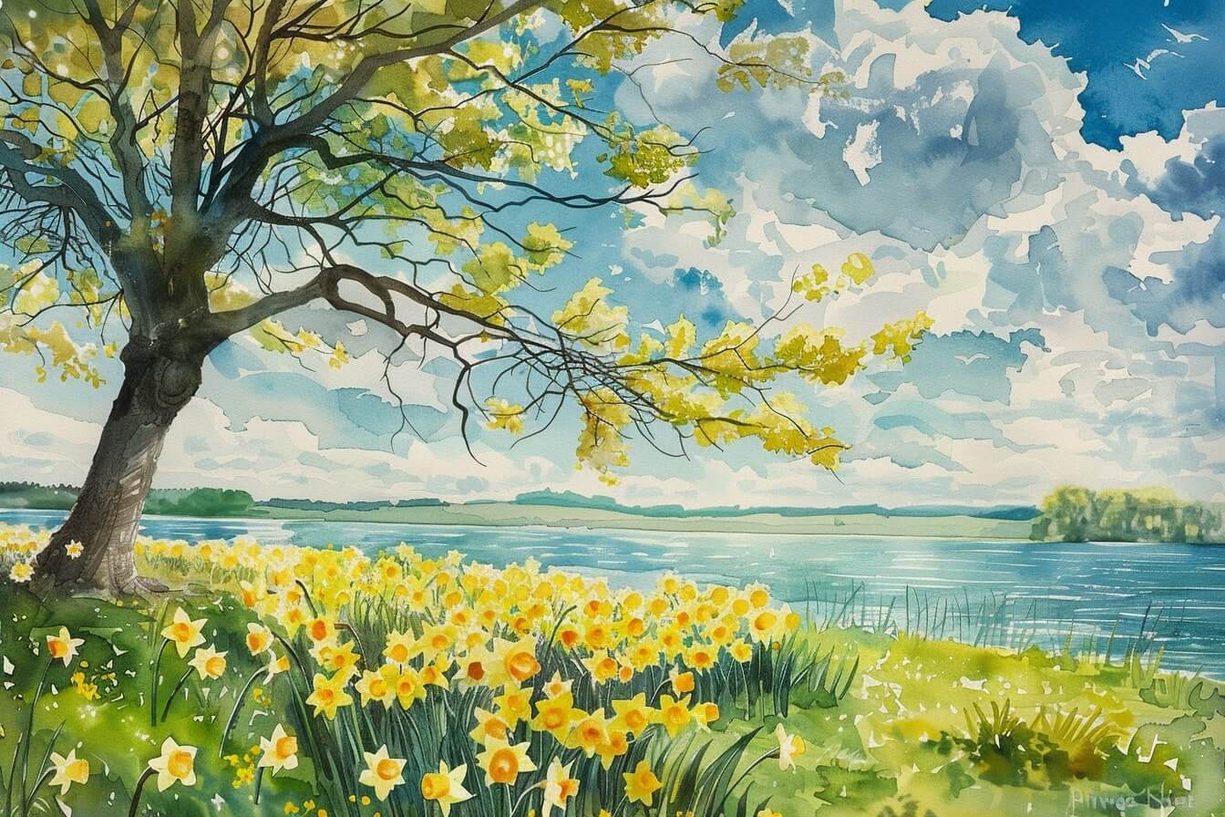I Wandered Lonely as a Cloud by William Wordsworth Visual Representation