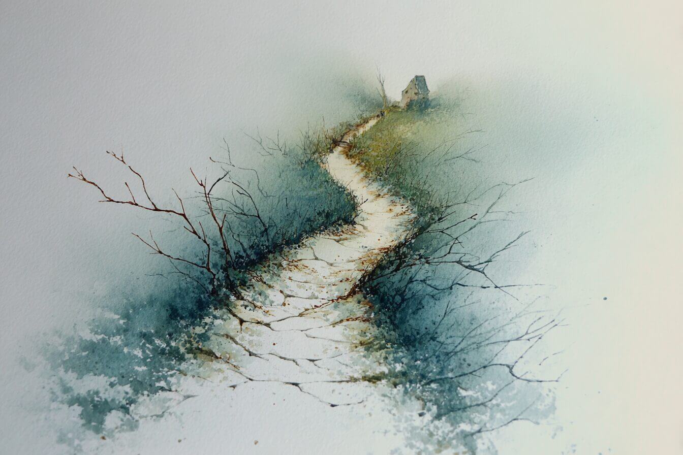 'Twas the old — road — through pain— by Emily Dickinson Visual Representation