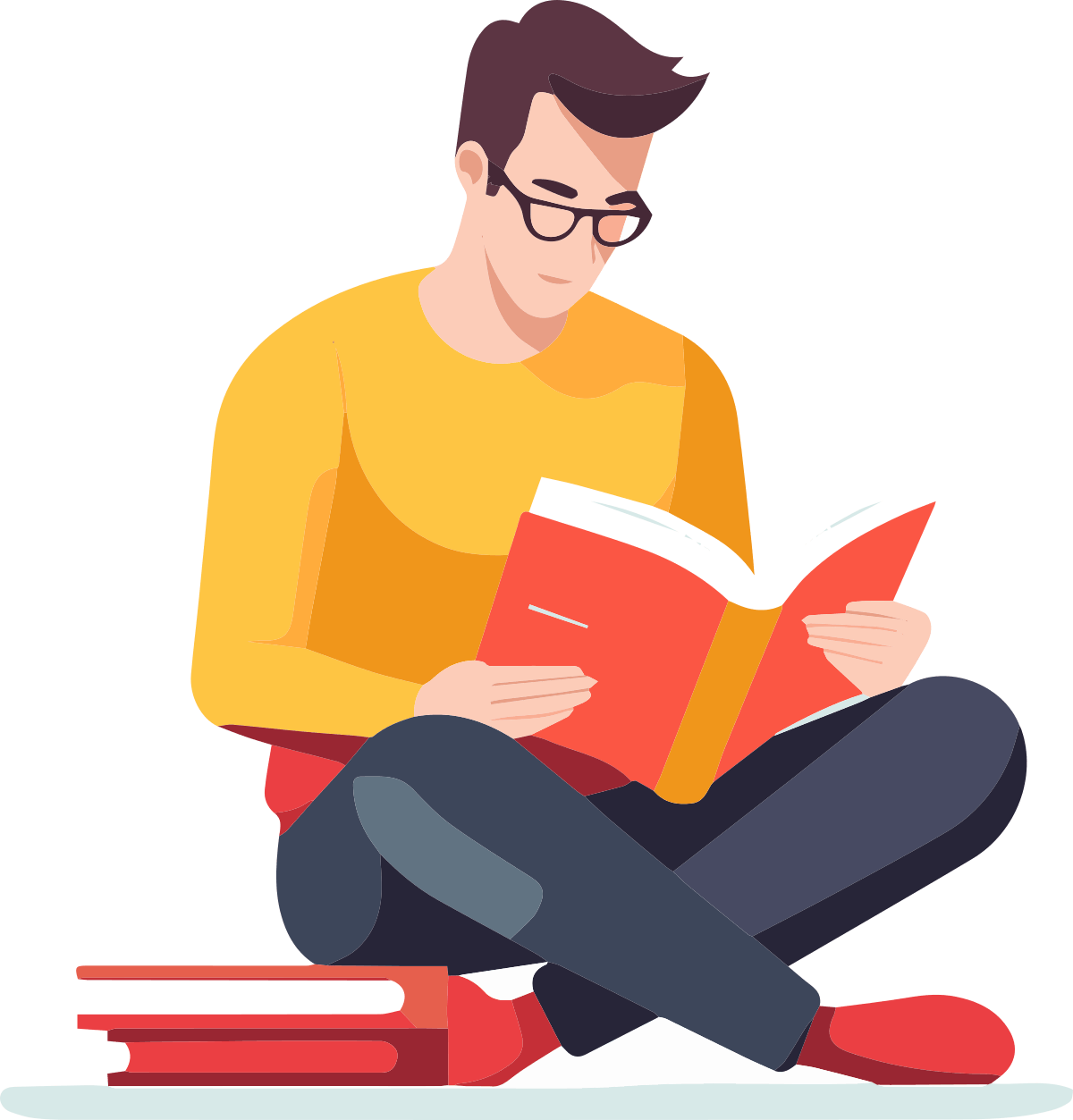 Poetry Reader Sitting